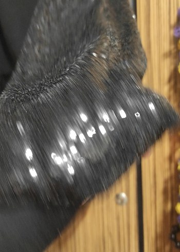 Siyah Parlak Detaylı Kapüşonlu Sweatshirt - Görsel 3