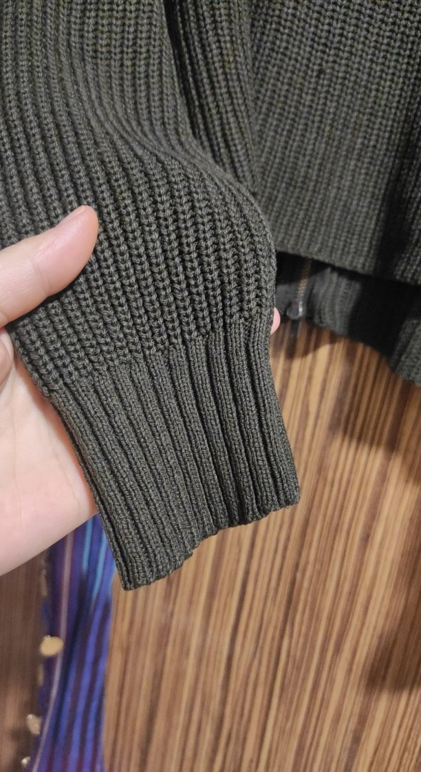 Koyu Kahverengi Örgü Kadın Kazak - Görsel 2