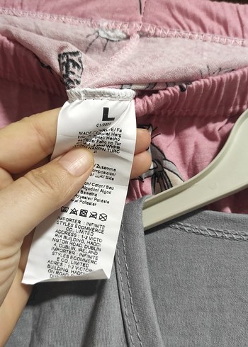 Gri Bugs Bunny Baskılı Mini Pijama Takımı anne kız - Görsel 7