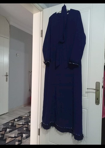 Zara Lacivert Uzun Elbise