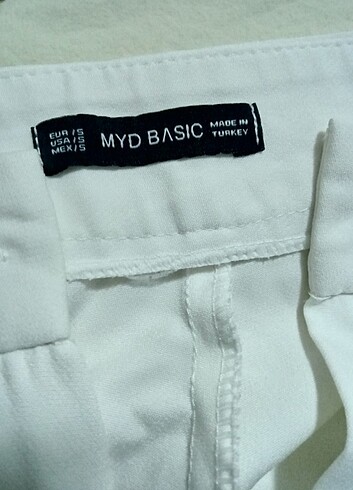 36 Beden beyaz Renk Beyaz kumaş pantolon 