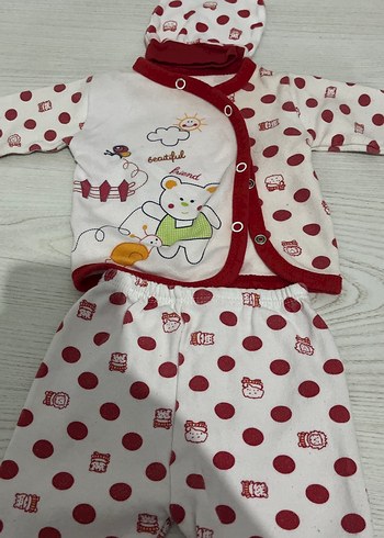 Pamuklu Bebek Uyku Takımı - Renkli Desenli - Görsel 2