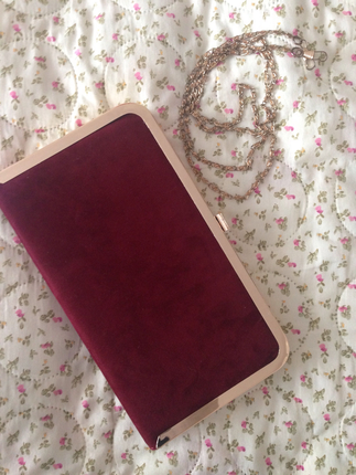 universal Beden bordo Renk Bordo Clutch Çanta