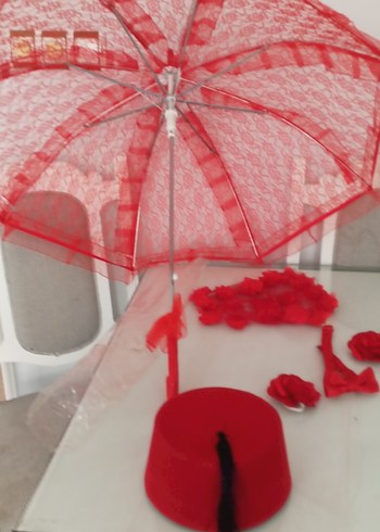 Kırmızı Kadın giyim aksesuarları - Görsel 6