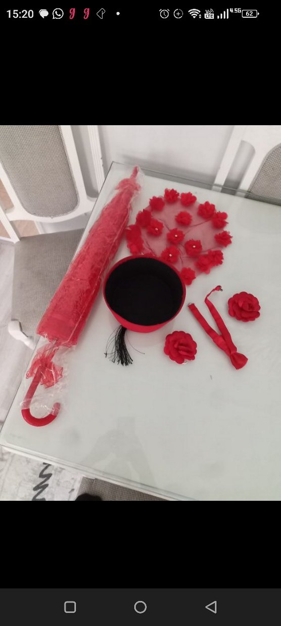 Kırmızı Kadın giyim aksesuarları - Görsel 3