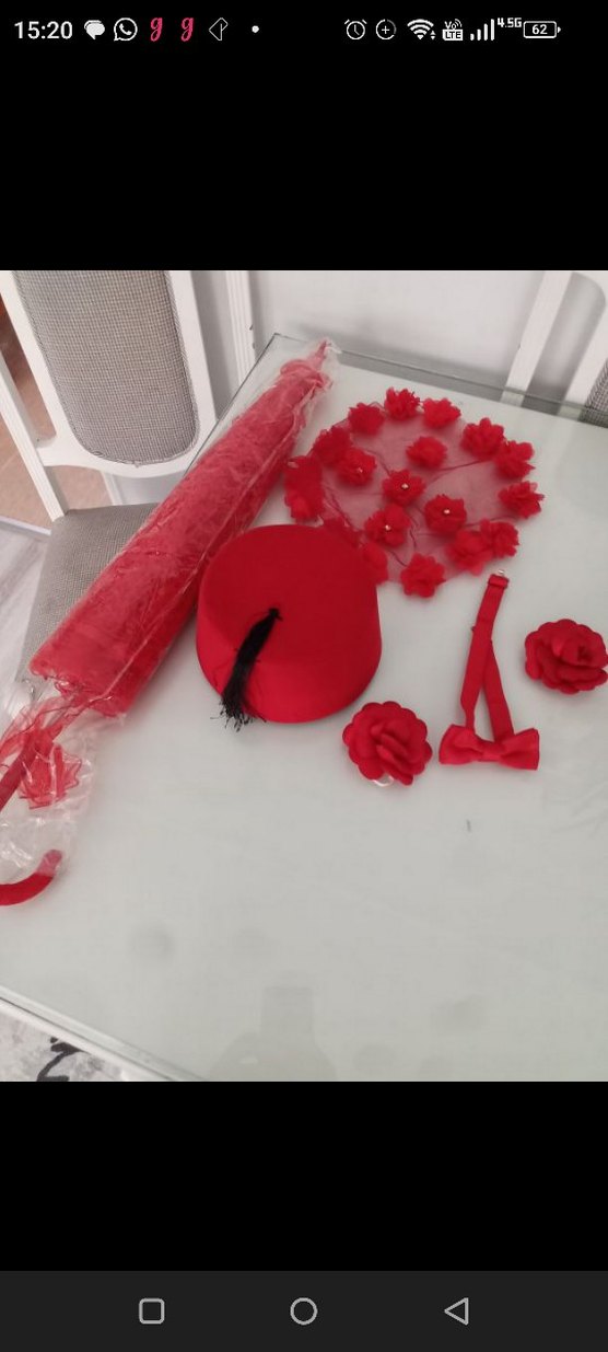 Kırmızı Kadın giyim aksesuarları - Görsel 2