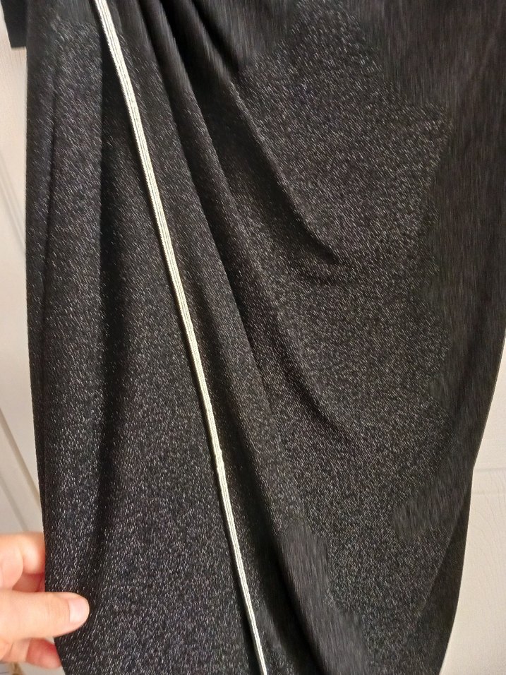 Kadın Siyah Uzun  taşlı abiye - Görsel 4