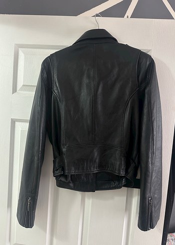 s Beden siyah Renk Siyah Gerçek Deri Biker Ceket