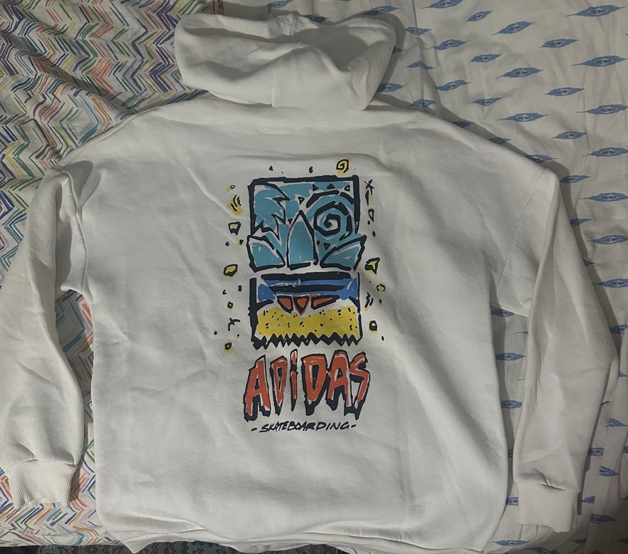 Kapüşonlu Beyaz Baskılı Sweatshirt - Görsel 2