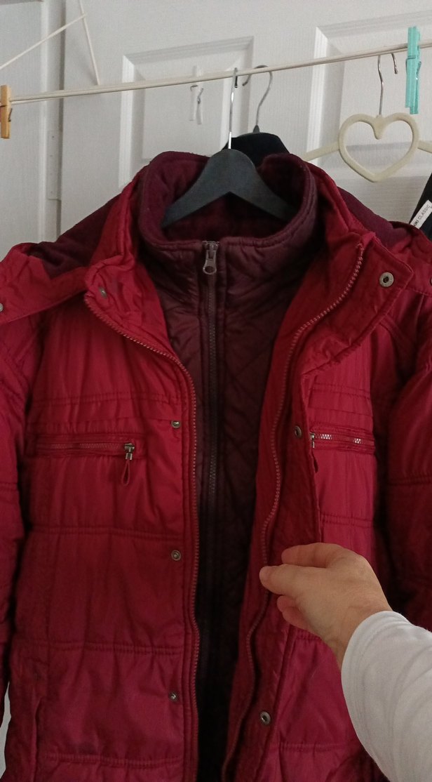 Bordo erkek Mont3xl beden - Görsel 3