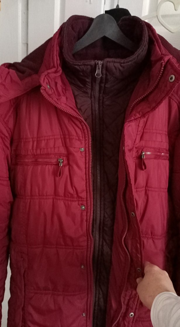 Bordo erkek Mont3xl beden - Görsel 4