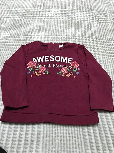 LC Waikiki Kız Bebek Sweetshirt Şardonlu