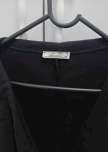 Siyah Uzun Kadın Ofis Kabanı - Görsel 2