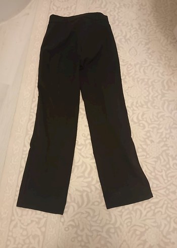 Kadın Siyah Midi Kumaş Pantolon - Görsel 2