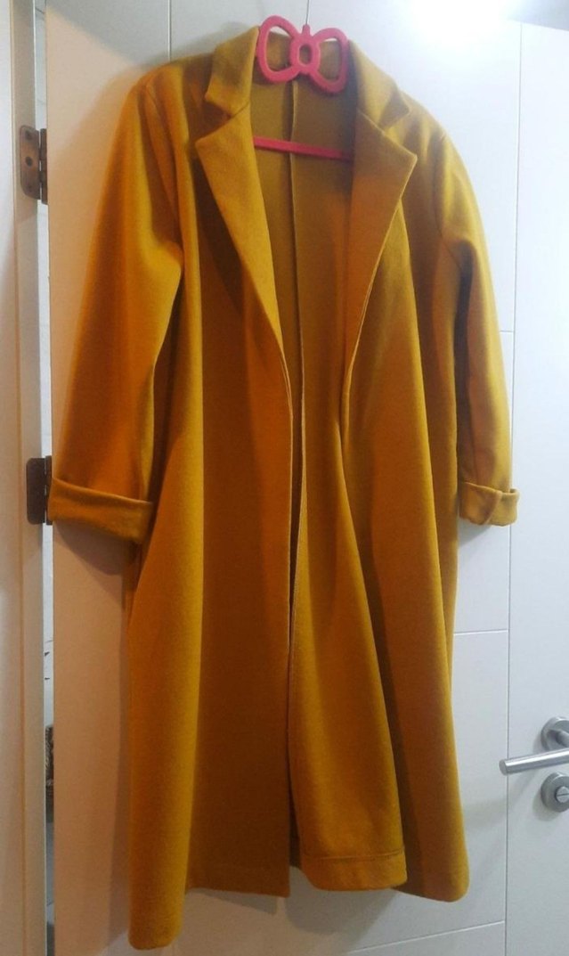 Kadın Sarı Uzun Kesim Salaş Kaban - Görsel 2