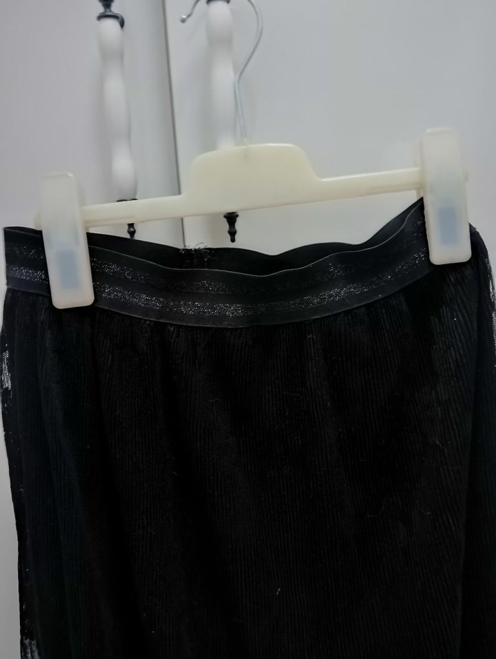 Kadın Siyah Piliseli Midi Gotik Etek - Görsel 3