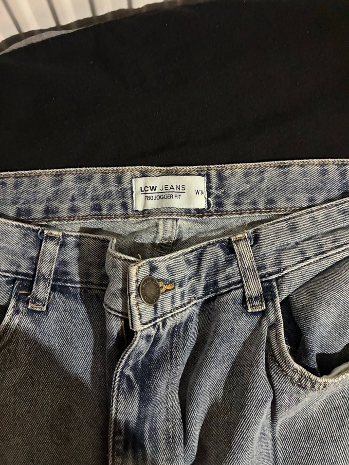 Jogger fit Açık Mavi Denim Cargo Pantolon — görsel 2/3