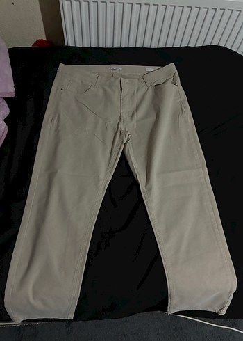 Defacto Erkek Slim Fit Bej Duz Kesim Pantolon