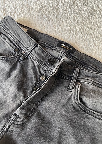Gri Erkek Kot Pantolon -Jack Jones marka 33-32 - Görsel 4