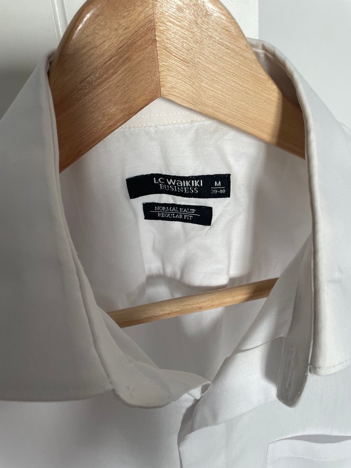 Erkek Beyaz Düğmeli Gömlek Lcw Business - Görsel 2