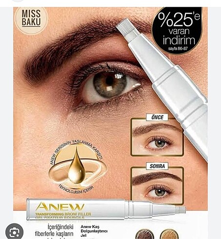 Avon kaş dolgunlaştırıcı kalem