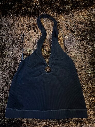 Siyah crop top