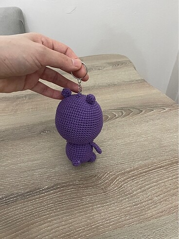  Beden mor Renk Amigurumi anahtarlık