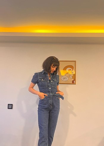 TRENDYOL MILLA Kadın Kemerli Denim Tulum - Görsel 4