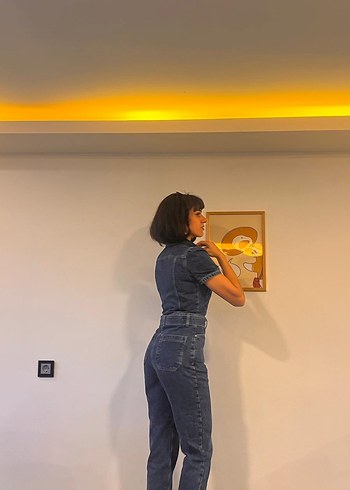 TRENDYOL MILLA Kadın Kemerli Denim Tulum - Görsel 9