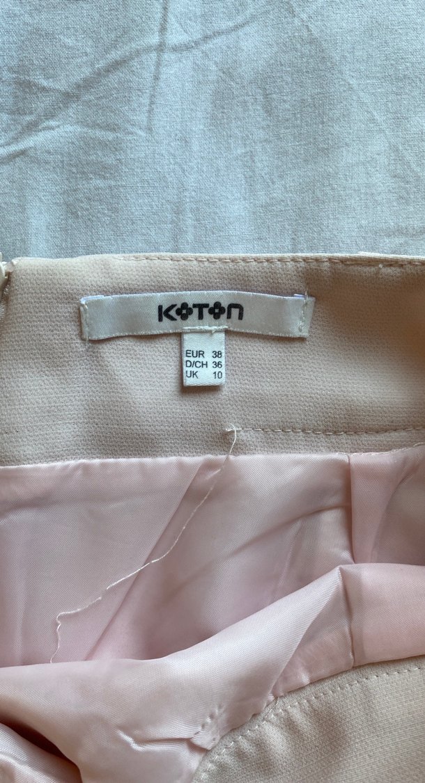 Bej Pilili Midi Kadın Etek - Görsel 2