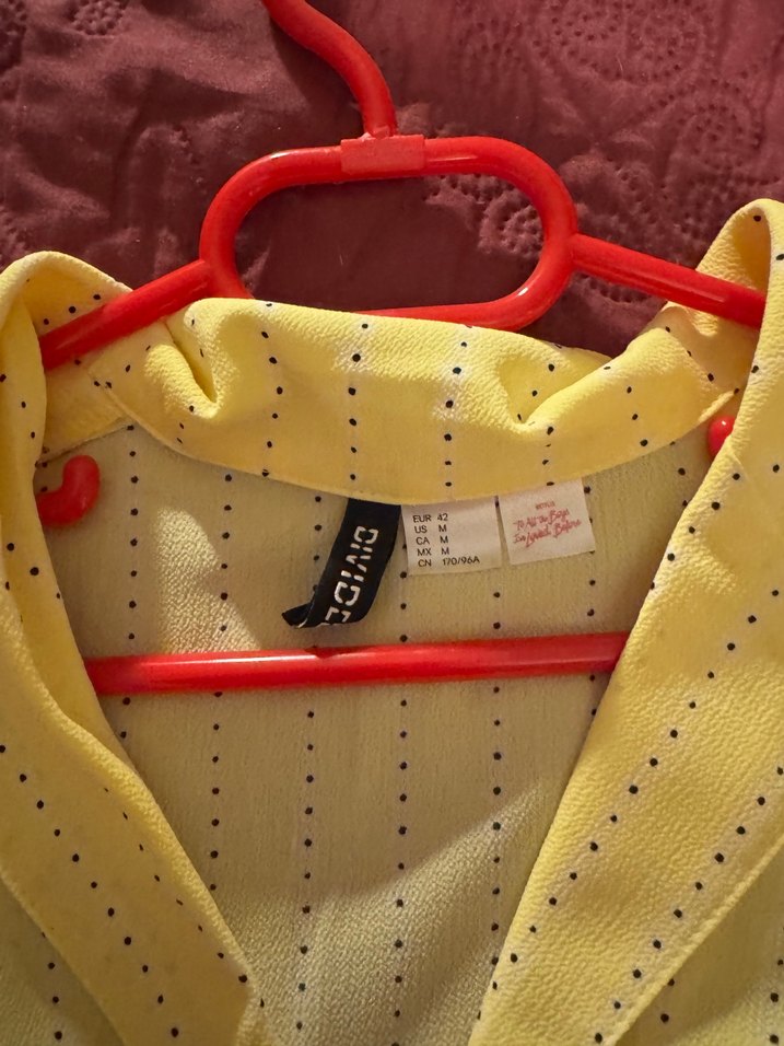 Sarı V Yaka Elbise - Görsel 2