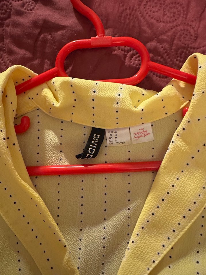 Sarı V Yaka Elbise - Görsel 3