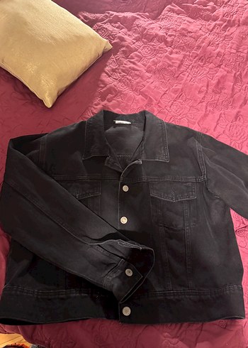 Siyah Düğmeli Kadın Denim Ceket - Görsel 3