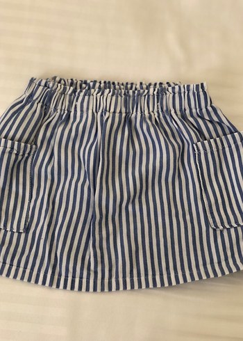 H&M Kız bebek Mavi Çizgili etek slopet