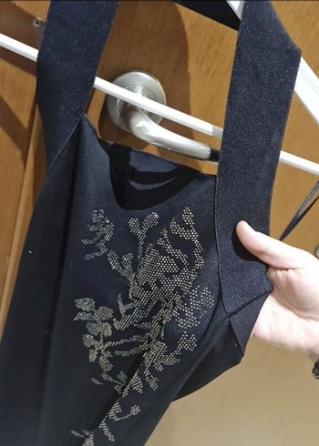 Siyah midi triko Elbise - Görsel 7