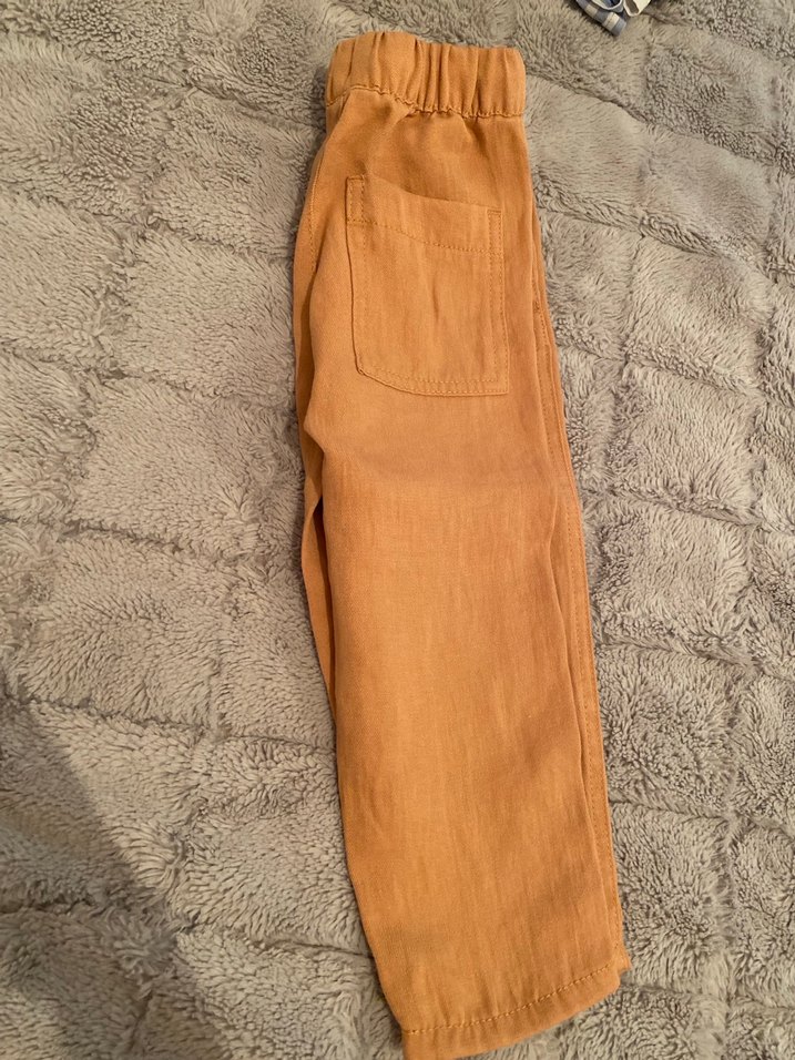 Erkek Çocuk açık kahve Keten Pantolon - Görsel 2