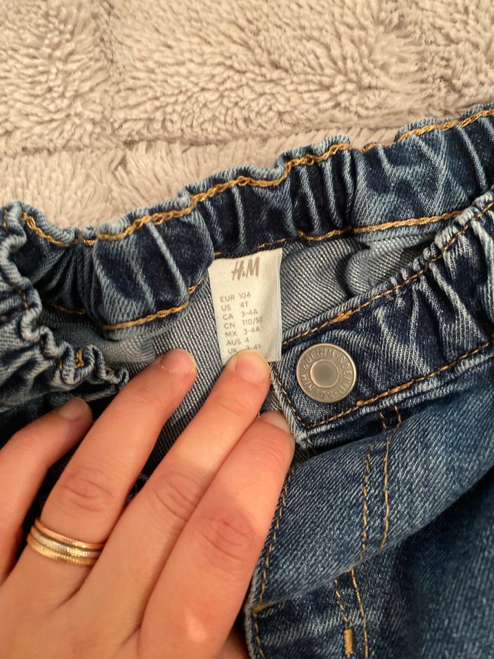 Çocuk Mavi Bol Kesim Denim Pantolon - Görsel 3