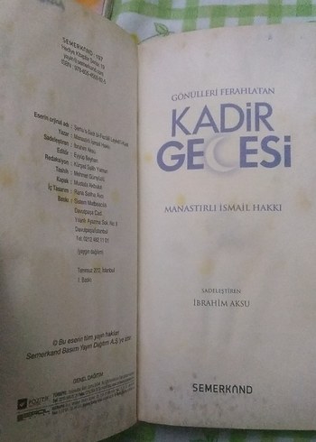 Kadir Gecesi - Manastırlı İsmail Hakkı - Görsel 4