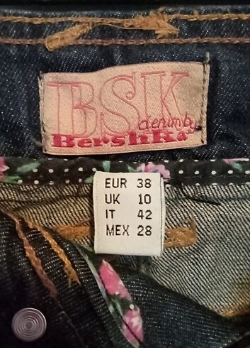 38 Beden lacivert Renk Bershka mini kot etek