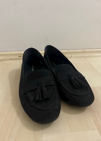 Siyah Püsküllü Kadın Loafer - Görsel 2