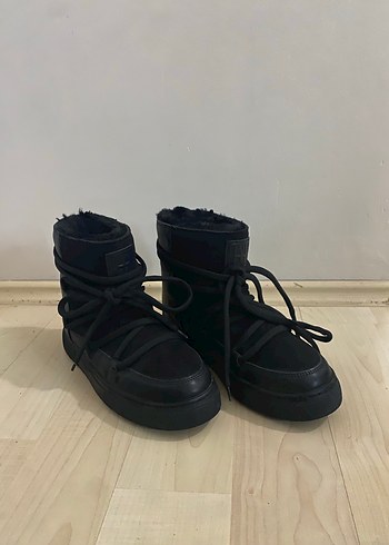 Siyah Kadın yüksek taban bot - Görsel 3