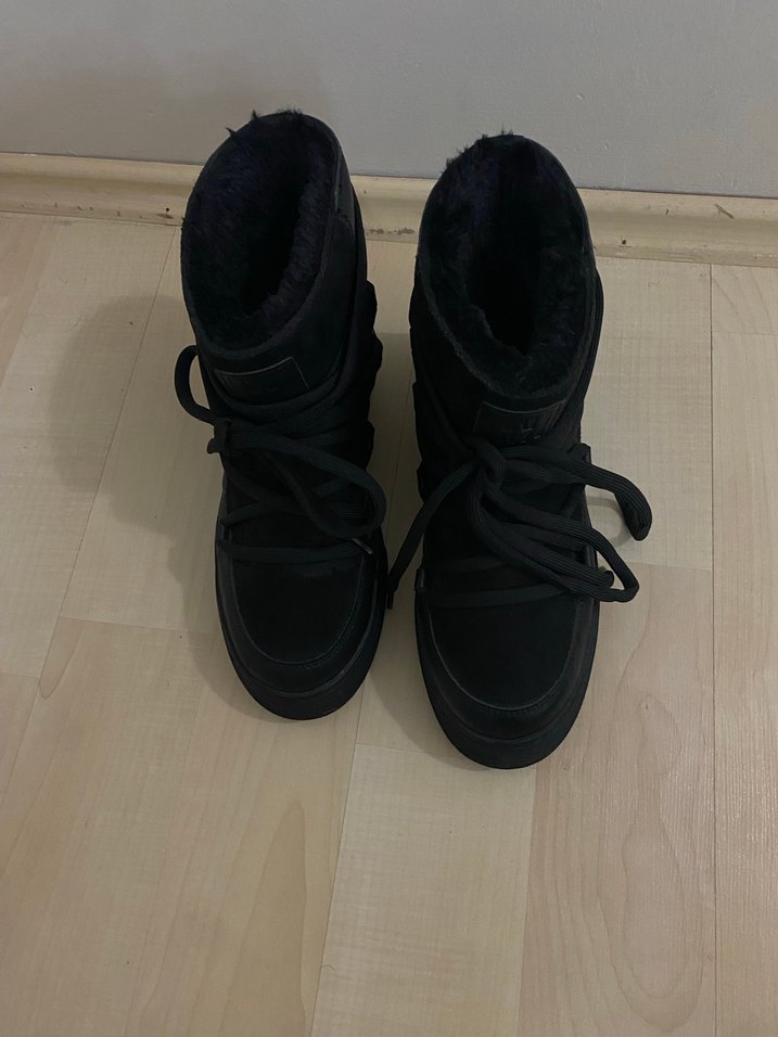 Siyah Kadın yüksek taban bot - Görsel 2