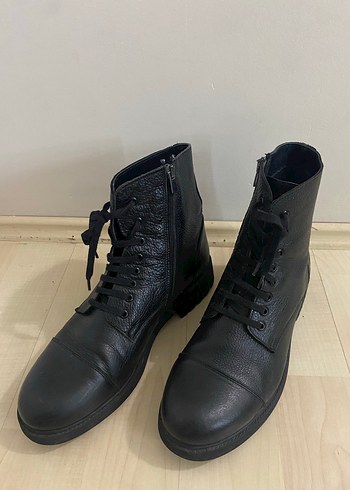 Siyah Deri Erkek Goth Botları - Görsel 3