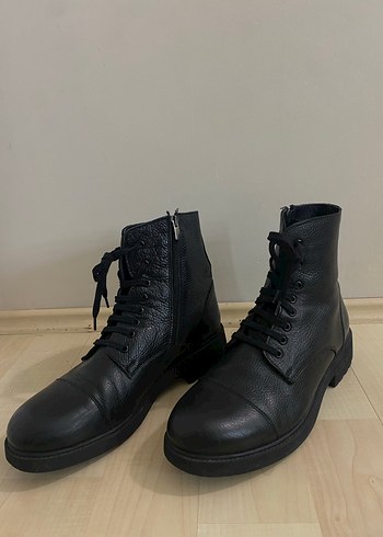 Siyah Deri Erkek Goth Botları - Görsel 4