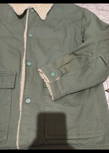 Kadın Gri Kısa Kesim Kürklü Ceket - Görsel 8