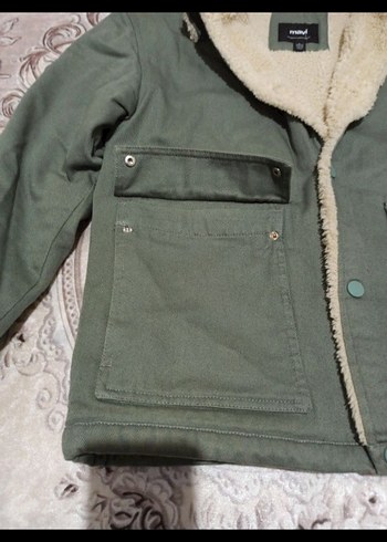 Kadın Gri Kısa Kesim Kürklü Ceket - Görsel 5