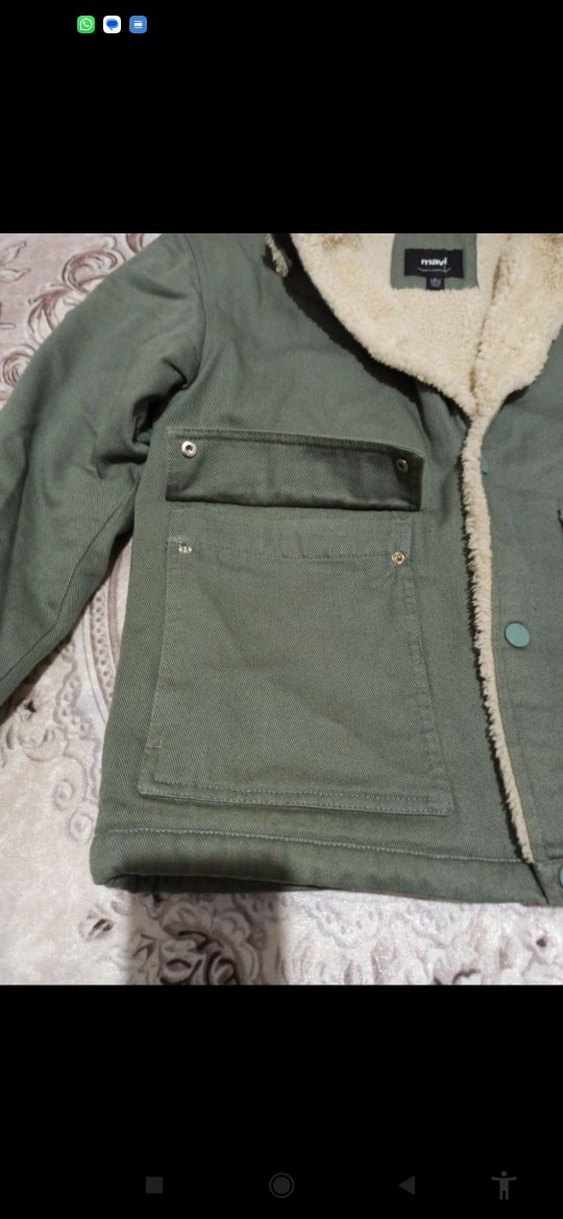 Kadın Gri Kısa Kesim Kürklü Ceket - Görsel 5