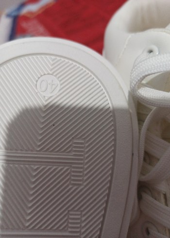 Beyaz Kadın Spor Ayakkabı Velcro Bantlı - Görsel 3