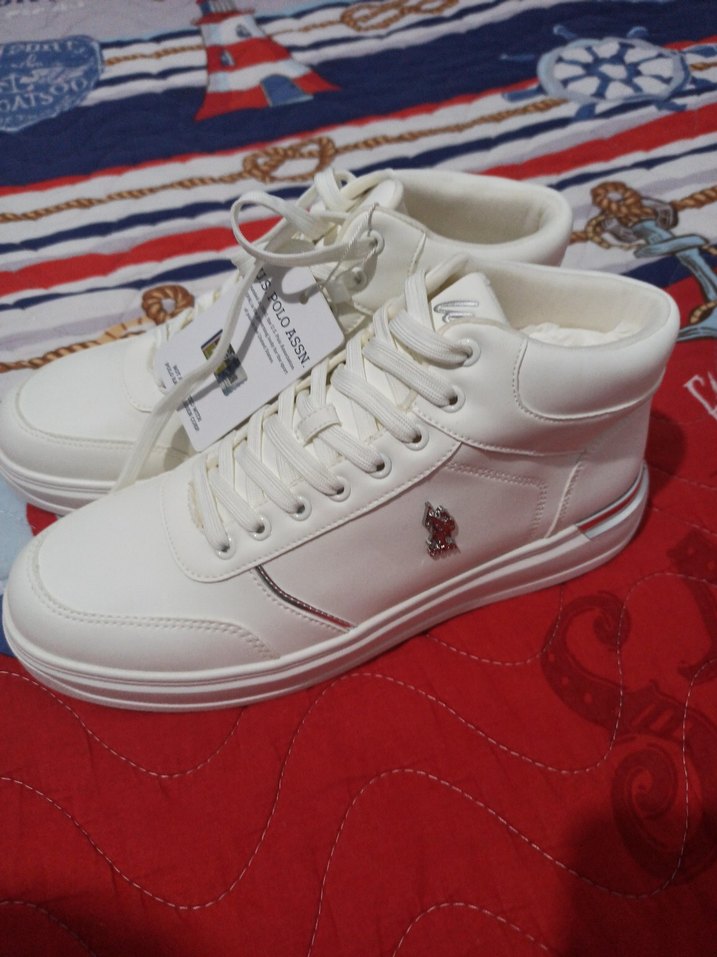 Beyaz Kadın Spor Ayakkabı Velcro Bantlı - Görsel 4