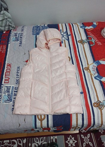 Kız Çocuk Pembe Kapüşonlu Düğmeli Ceket - Görsel 2